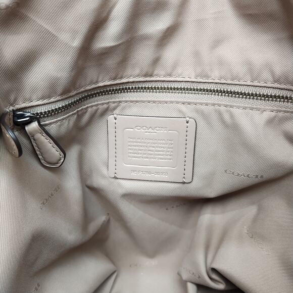 Coach Edie Gray Pebbled Leather Suede 3 Compartments Shoulder Bag - Picture 11 of 16